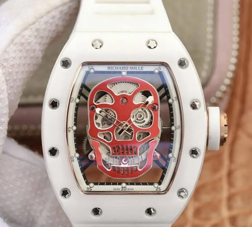 Richard Mille RM52-01 KV Factory 1:1 Best Edition Replica Watch White Strap