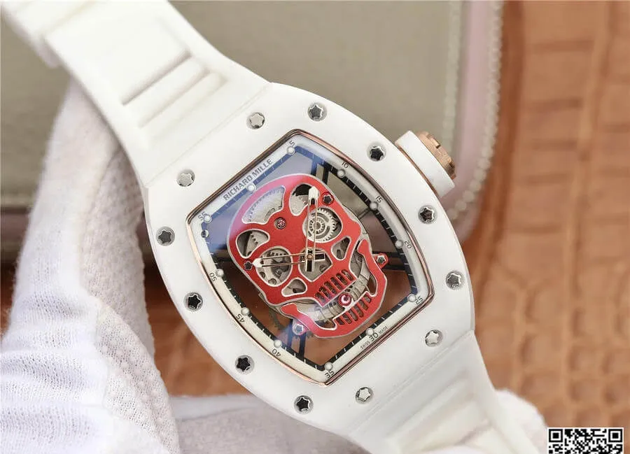 Richard Mille RM52-01 KV Factory 1:1 Best Edition Replica Watch White Strap