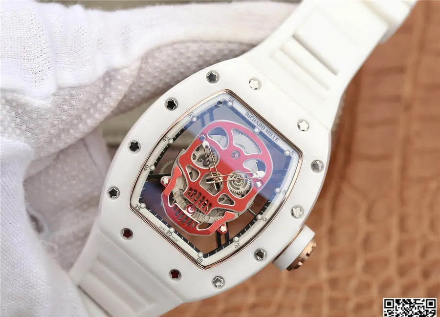 Richard Mille RM52-01 KV Factory 1:1 Best Edition Replica Watch White Strap