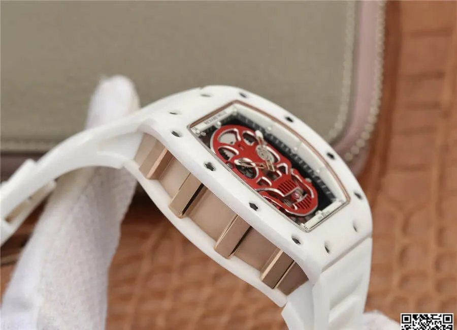 Richard Mille RM52-01 KV Factory 1:1 Best Edition Replica Watch White Strap