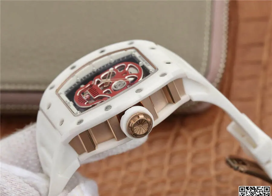 Richard Mille RM52-01 KV Factory 1:1 Best Edition Replica Watch White Strap