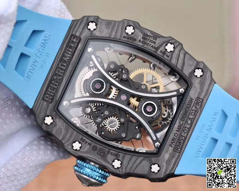 Richard Mille RM53-01 JB Factory 1:1 Best Edition Replica Watch Blue Strap