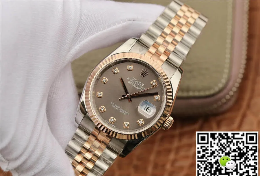 Rolex Datejust 116231 GM Factory 1:1 Best Edition Replica Watch Gray Diamond Dial