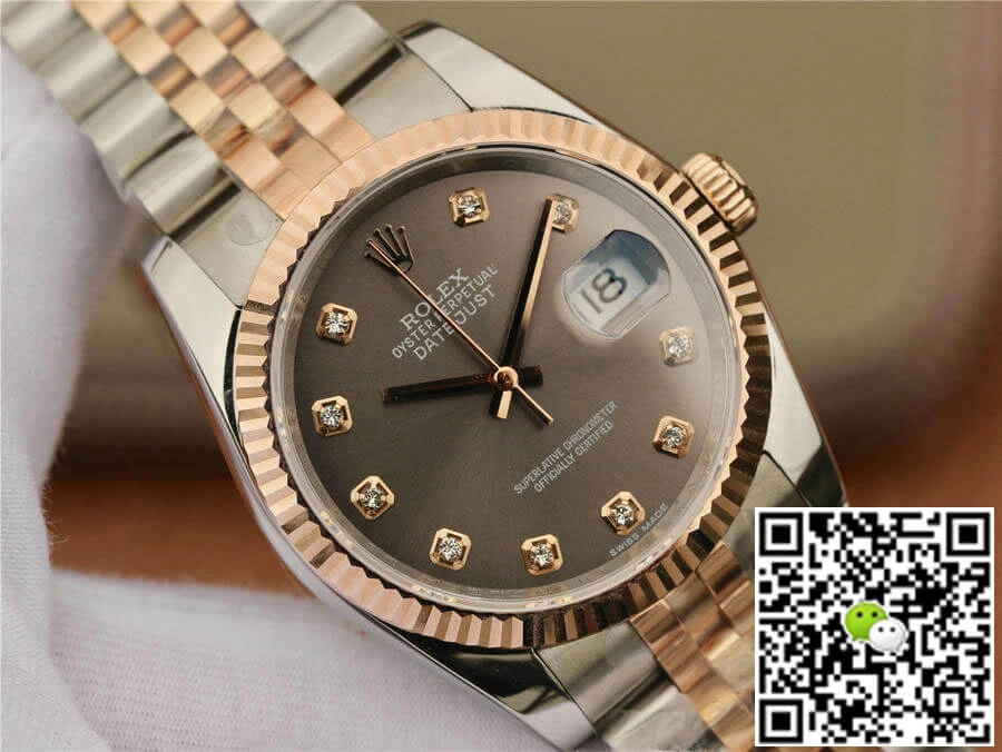 Rolex Datejust 116231 GM Factory 1:1 Best Edition Replica Watch Gray Diamond Dial