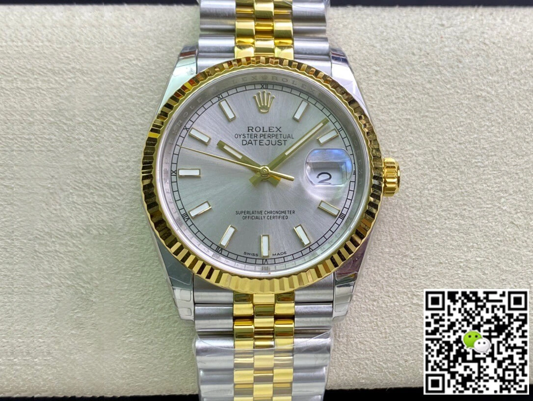 Rolex Datejust 126233 36MM EW Factory 1:1 Best Edition Replica Watch Gold Strap