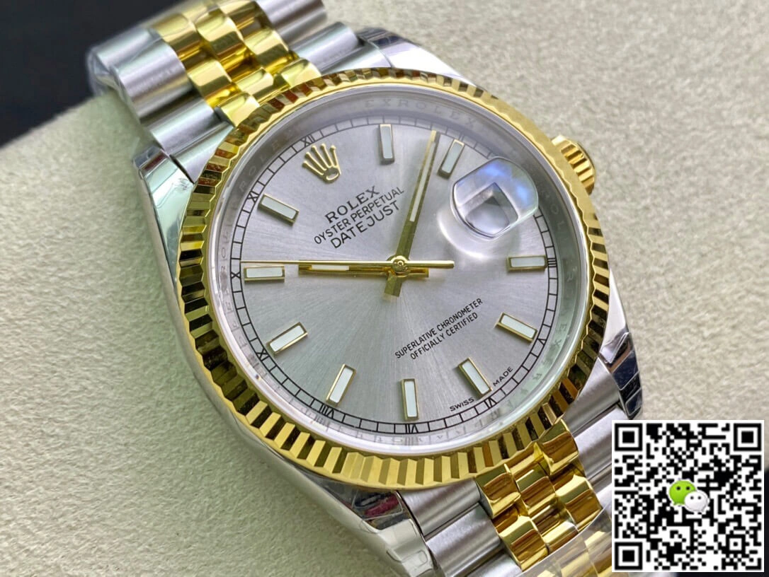 Rolex Datejust 126233 36MM EW Factory 1:1 Best Edition Replica Watch Gold Strap
