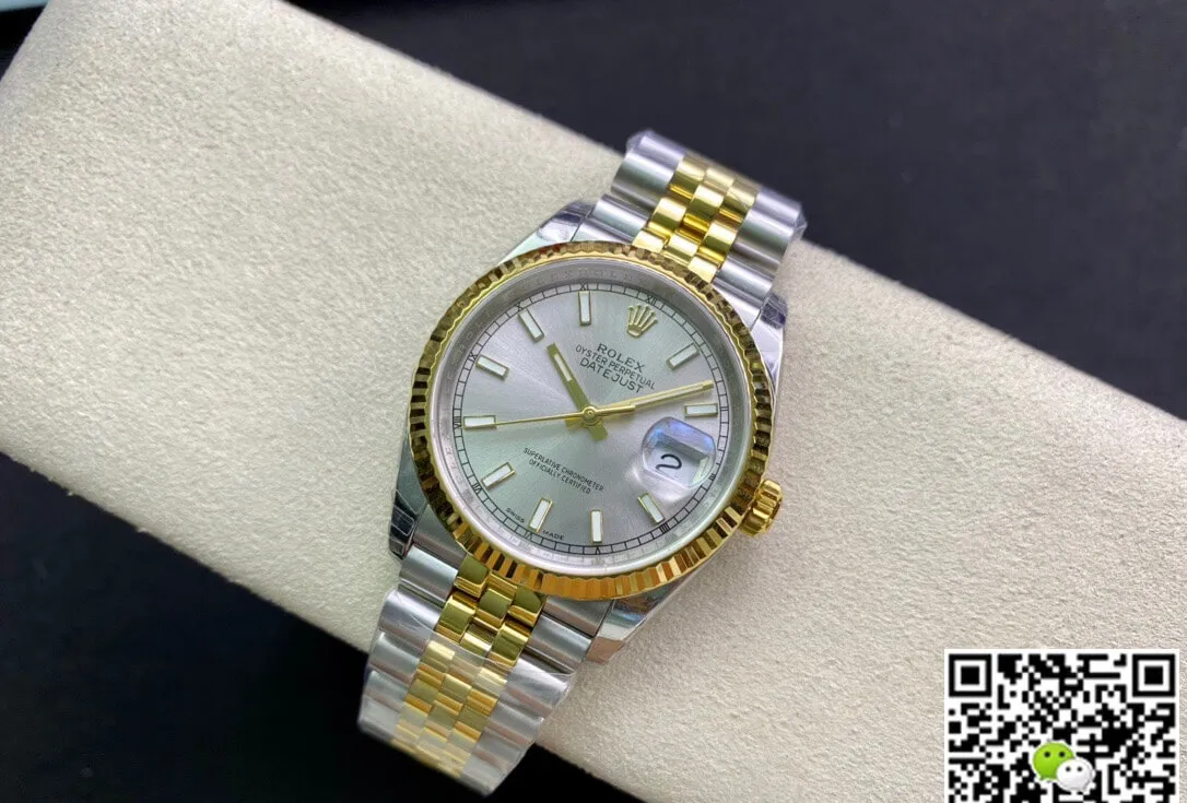 Rolex Datejust 126233 36MM EW Factory 1:1 Best Edition Replica Watch Gold Strap