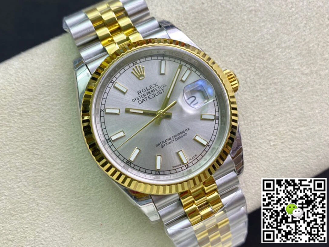 Rolex Datejust 126233 36MM EW Factory 1:1 Best Edition Replica Watch Gold Strap