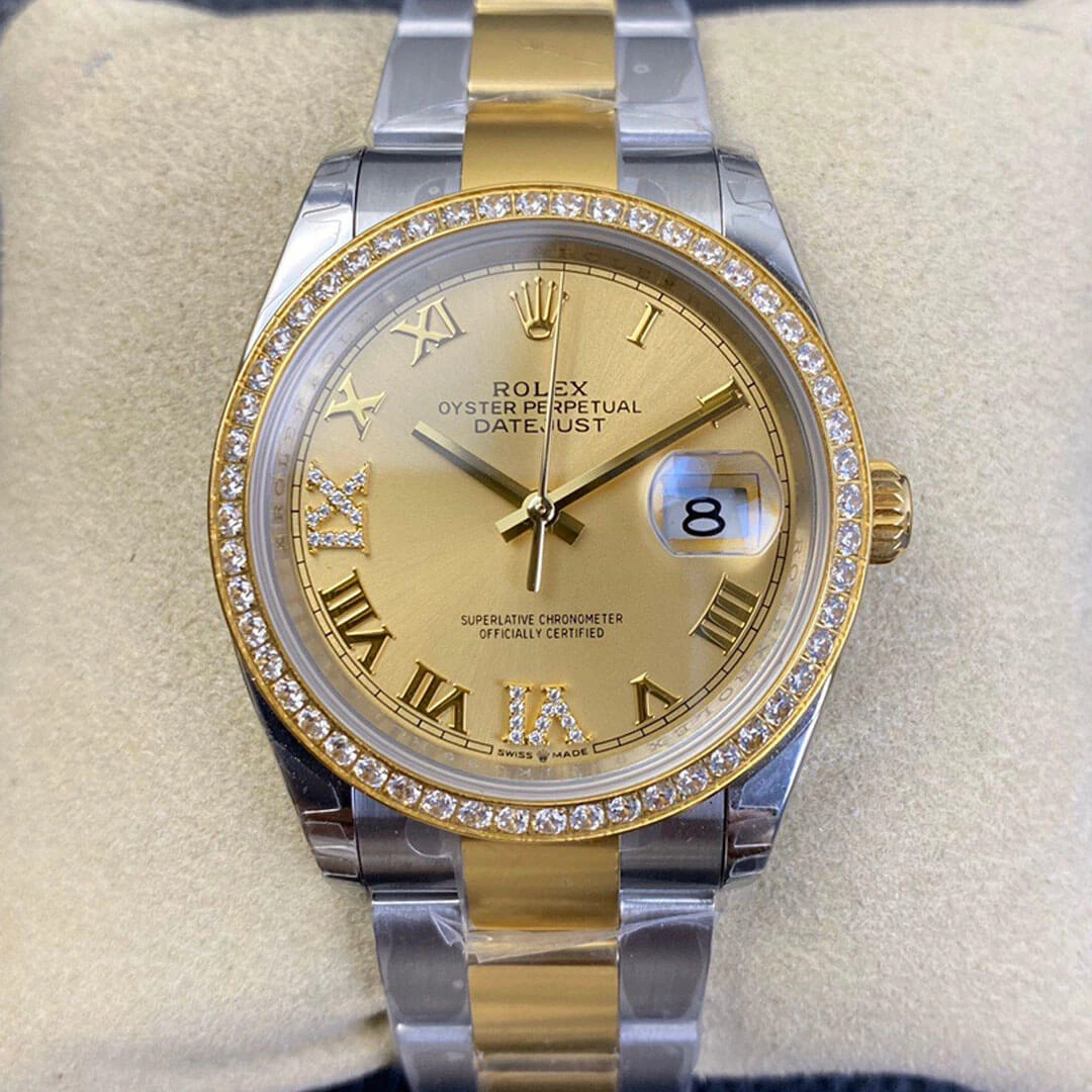Rolex Datejust 126283 EW Factory 1:1 Best Edition Replica Watch Diamond-Set Bezel