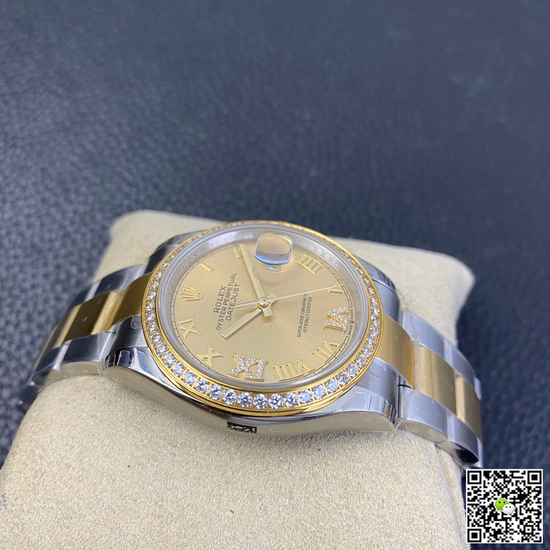 Rolex Datejust 126283 EW Factory 1:1 Best Edition Replica Watch Diamond-Set Bezel