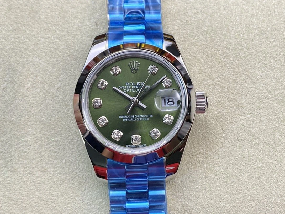 Rolex Datejust 28MM BP Factory 1:1 Best Edition Replica Watch Green Diamond Dial