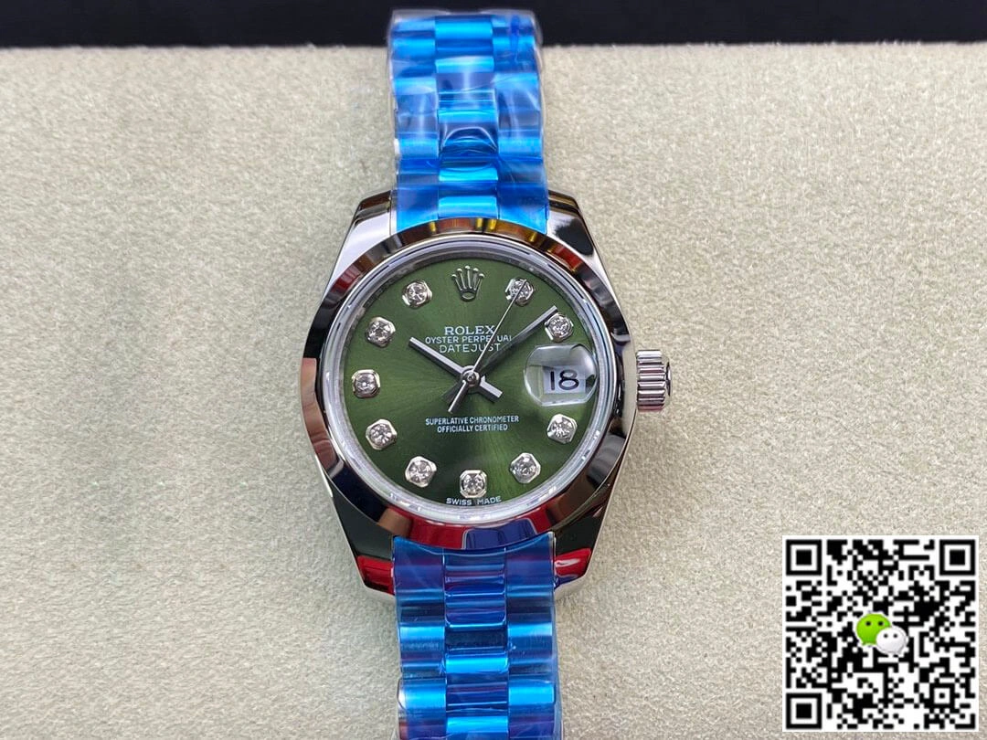Rolex Datejust 28MM BP Factory 1:1 Best Edition Replica Watch Green Diamond Dial
