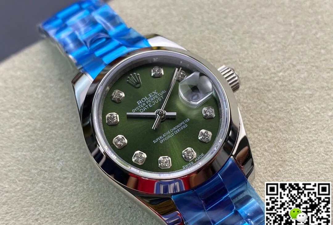 Rolex Datejust 28MM BP Factory 1:1 Best Edition Replica Watch Green Diamond Dial
