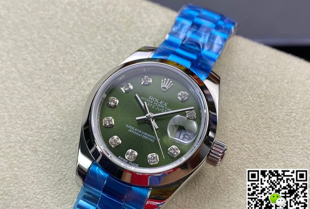 Rolex Datejust 28MM BP Factory 1:1 Best Edition Replica Watch Green Diamond Dial