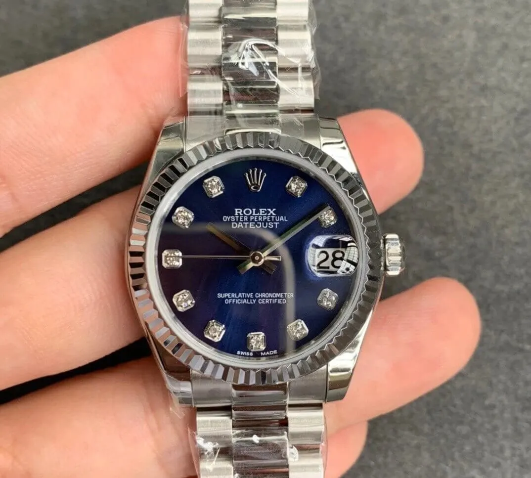 Rolex Datejust 31MM GS Factory 1:1 Best Edition Replica Watch Blue Diamond Dial