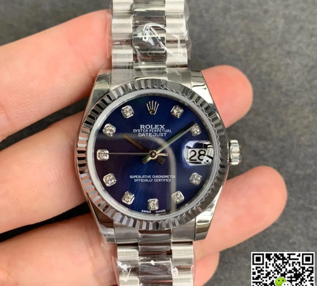 Rolex Datejust 31MM GS Factory 1:1 Best Edition Replica Watch Blue Diamond Dial