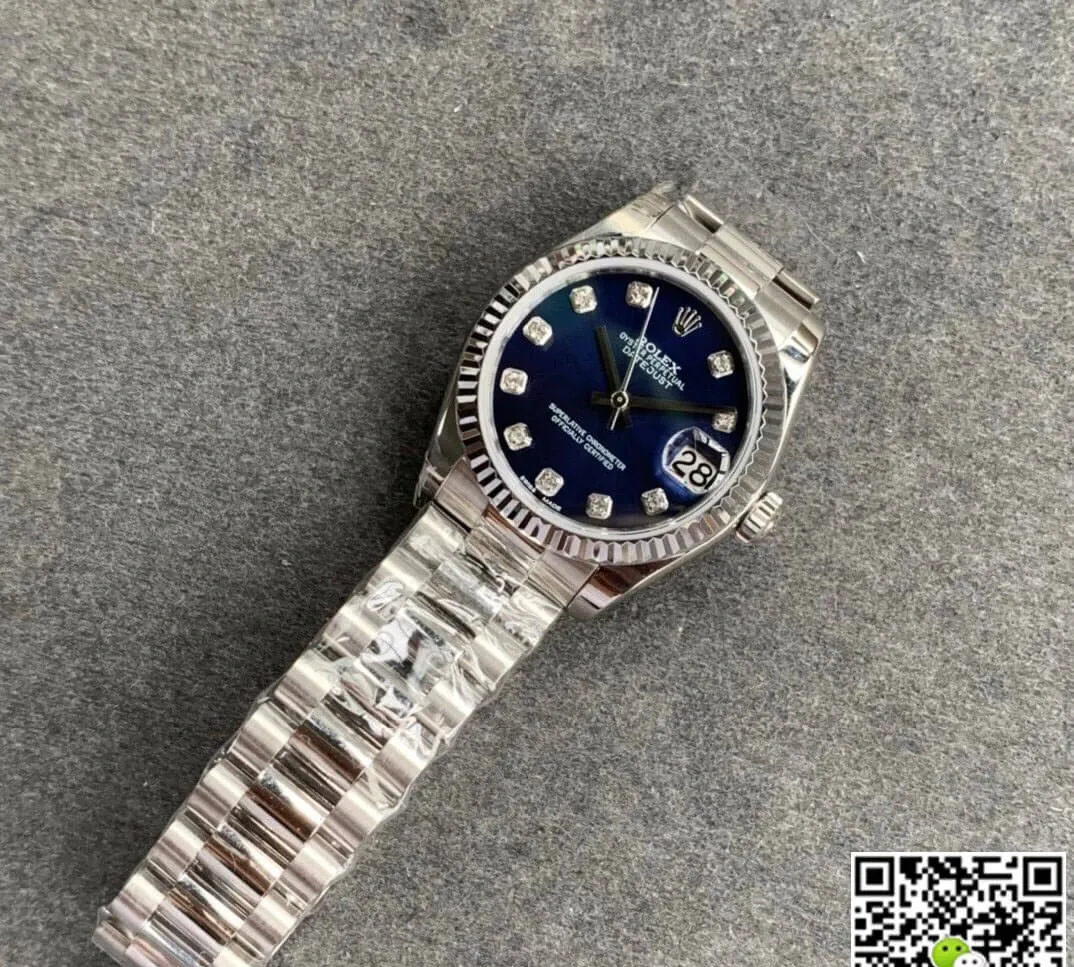 Rolex Datejust 31MM GS Factory 1:1 Best Edition Replica Watch Blue Diamond Dial