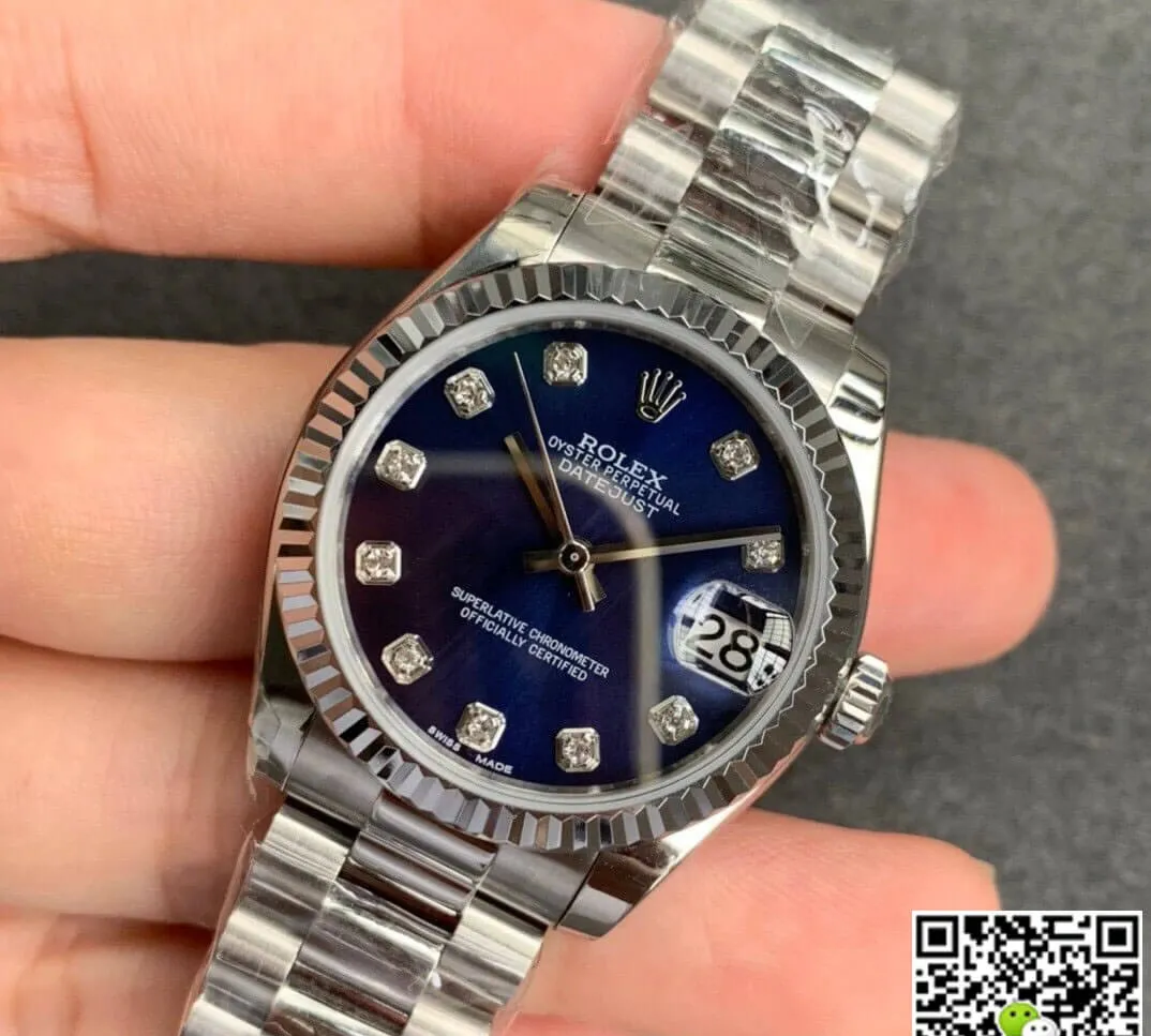 Rolex Datejust 31MM GS Factory 1:1 Best Edition Replica Watch Blue Diamond Dial