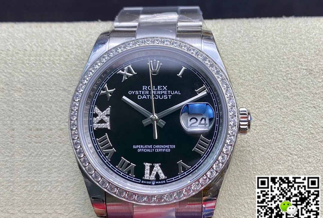 Rolex Datejust 36MM EW Factory 1:1 Best Edition Replica Watch Diamond-Set Bezel