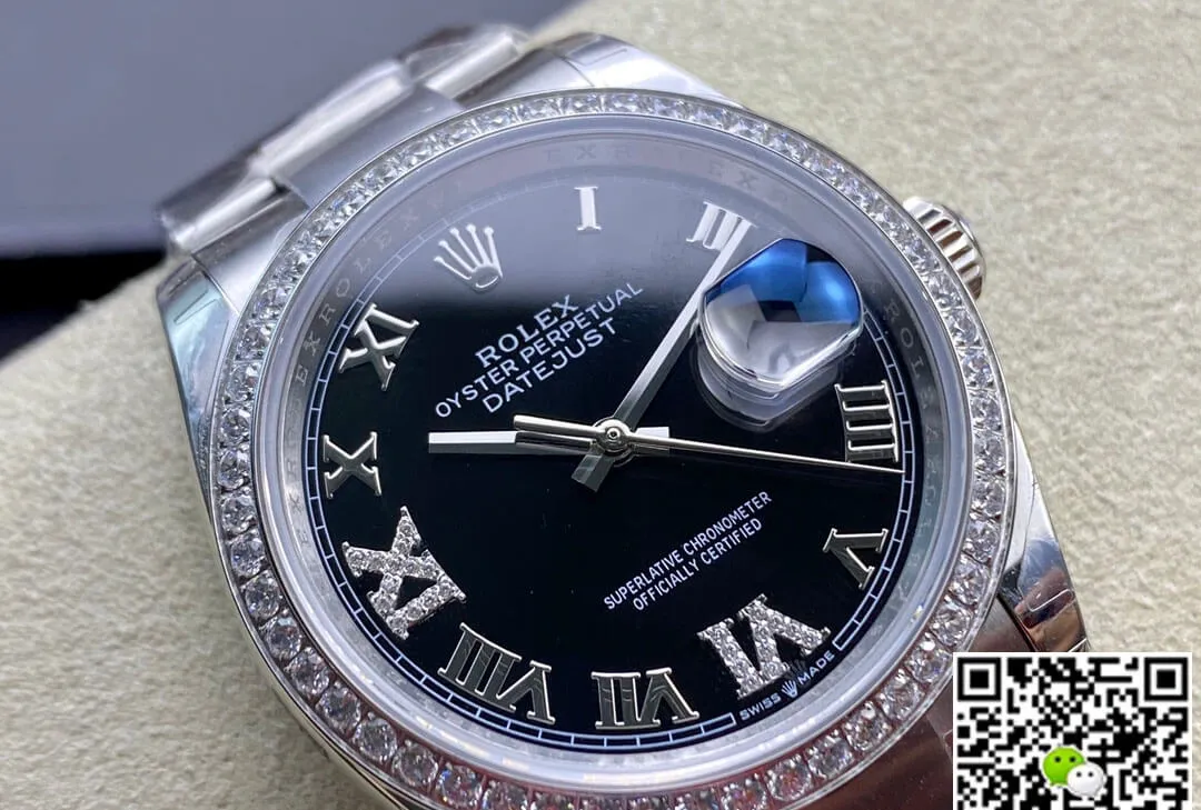 Rolex Datejust 36MM EW Factory 1:1 Best Edition Replica Watch Diamond-Set Bezel