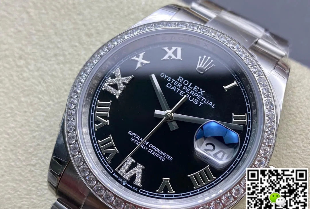 Rolex Datejust 36MM EW Factory 1:1 Best Edition Replica Watch Diamond-Set Bezel