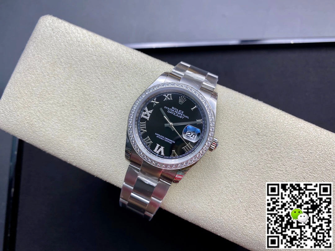 Rolex Datejust 36MM EW Factory 1:1 Best Edition Replica Watch Diamond-Set Bezel