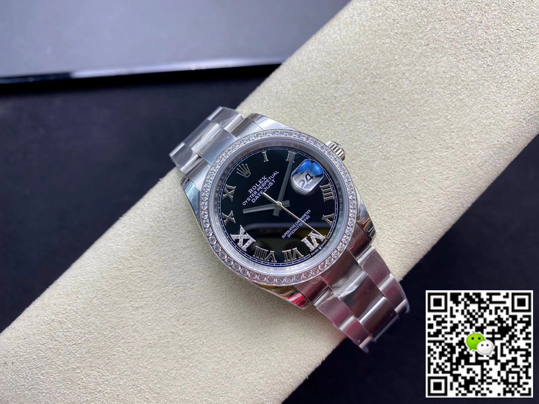 Rolex Datejust 36MM EW Factory 1:1 Best Edition Replica Watch Diamond-Set Bezel