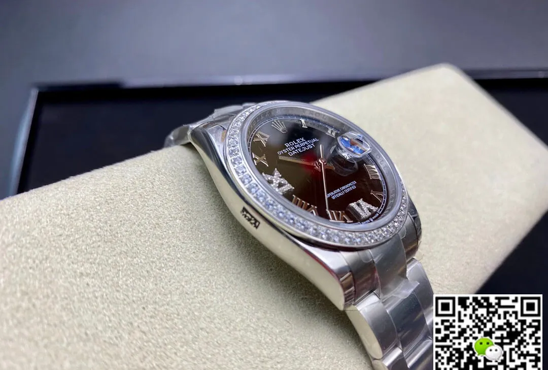 Rolex Datejust 36MM EW Factory 1:1 Best Edition Replica Watch Diamond-Set Bezel