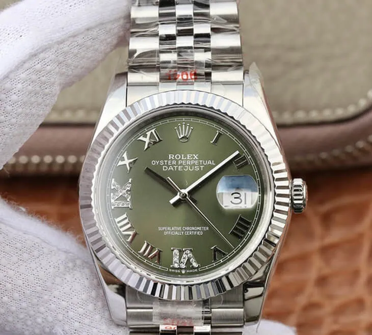 Rolex Datejust 36MM GM Factory 1:1 Best Edition Replica Watch Dark Green Dial