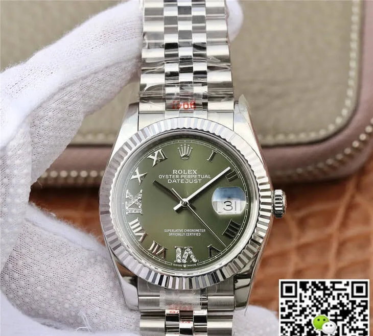Rolex Datejust 36MM GM Factory 1:1 Best Edition Replica Watch Dark Green Dial