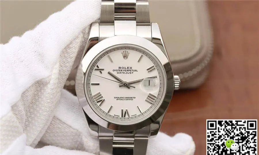 Rolex Datejust 41MM EW Factory 1:1 Best Edition Replica Watch Silver Strap