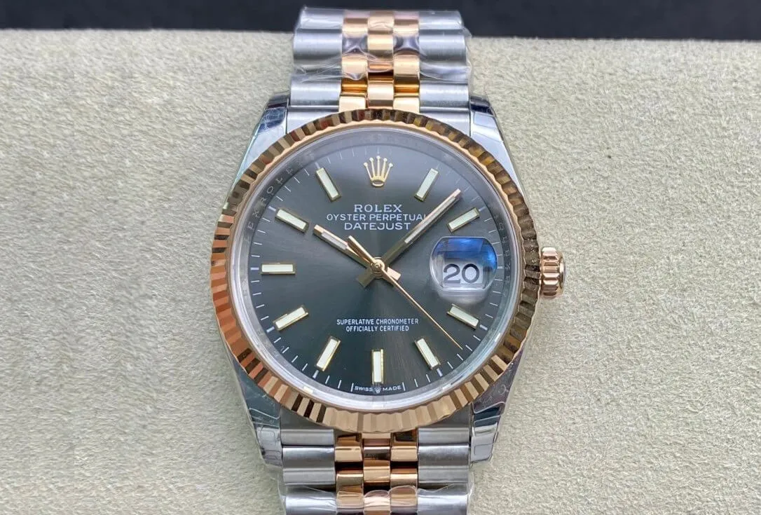 Rolex Datejust M126231-0013 EW Factory 1:1 Best Edition Replica Watch Grey Strap
