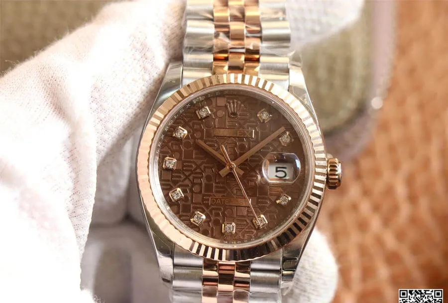 Rolex Datejust M126231-0025 EW Factory 1:1 Best Edition Replica Watch Brown Dial