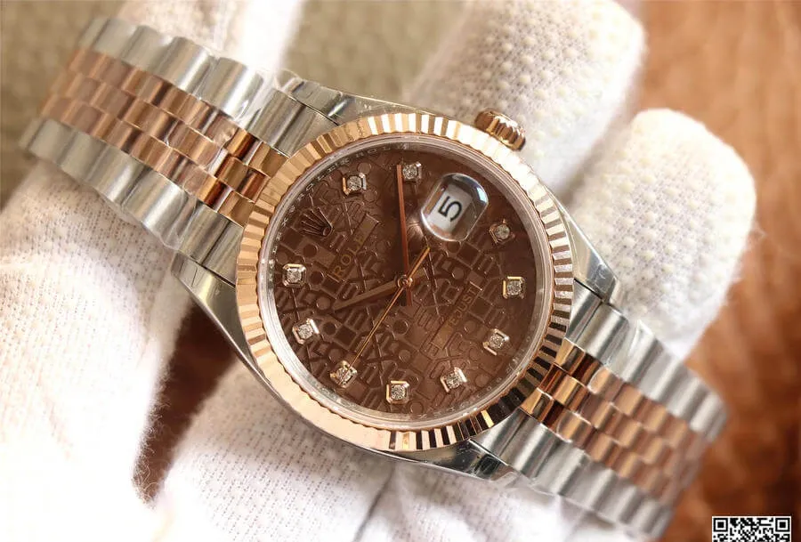 Rolex Datejust M126231-0025 EW Factory 1:1 Best Edition Replica Watch Brown Dial