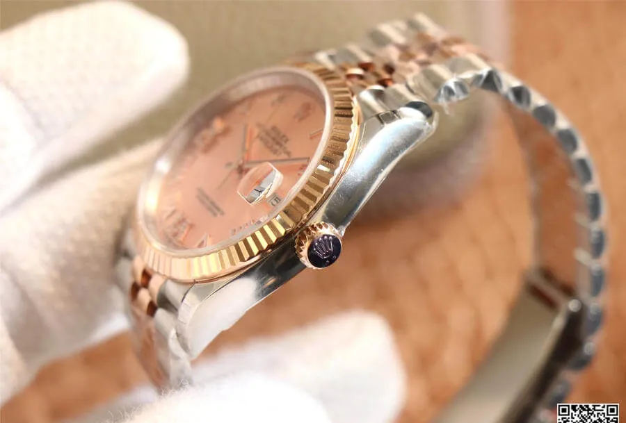 Rolex Datejust M126231-0027 EW Factory 1:1 Best Edition Replica Watch Gold Bezel
