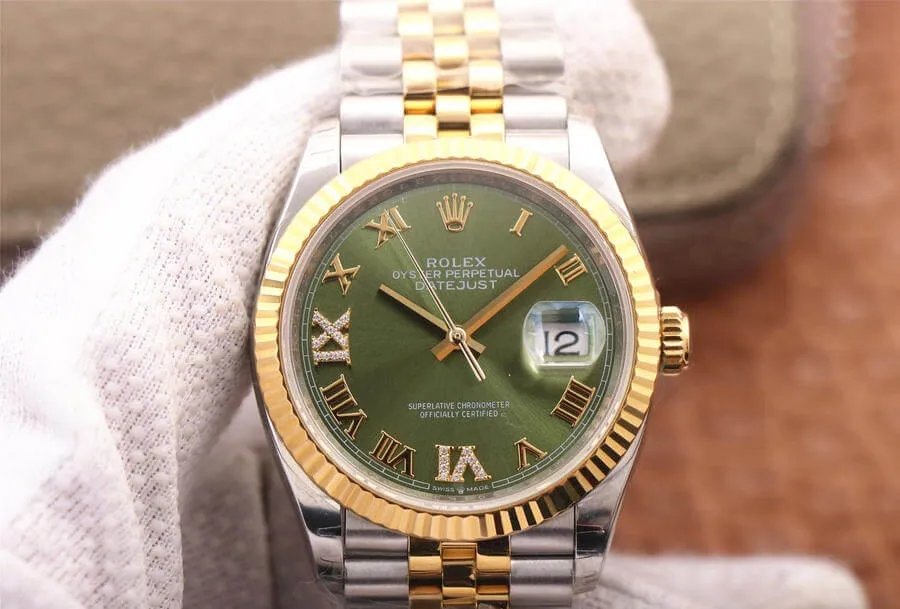 Rolex Datejust M126233-0025 EW Factory 1:1 Best Edition Replica Watch Green Dial