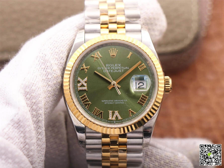 Rolex Datejust M126233-0025 EW Factory 1:1 Best Edition Replica Watch Green Dial
