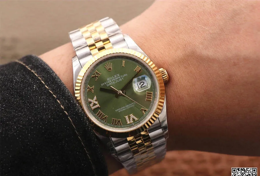 Rolex Datejust M126233-0025 EW Factory 1:1 Best Edition Replica Watch Green Dial