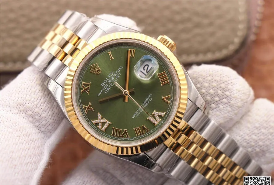 Rolex Datejust M126233-0025 EW Factory 1:1 Best Edition Replica Watch Green Dial