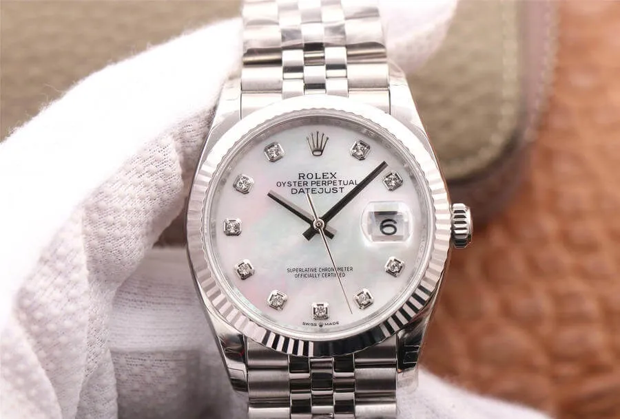 Rolex Datejust M126234-0019 EW Factory 1:1 Best Edition Replica Watch White Dial