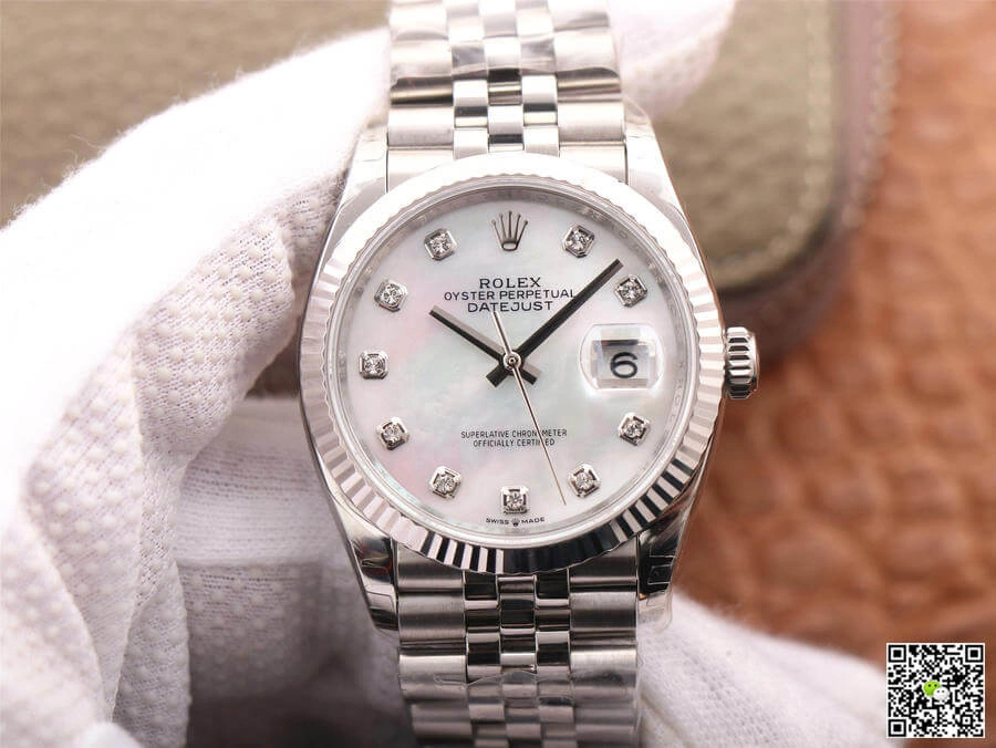 Rolex Datejust M126234-0019 EW Factory 1:1 Best Edition Replica Watch White Dial