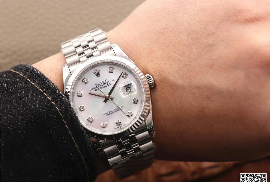 Rolex Datejust M126234-0019 EW Factory 1:1 Best Edition Replica Watch White Dial