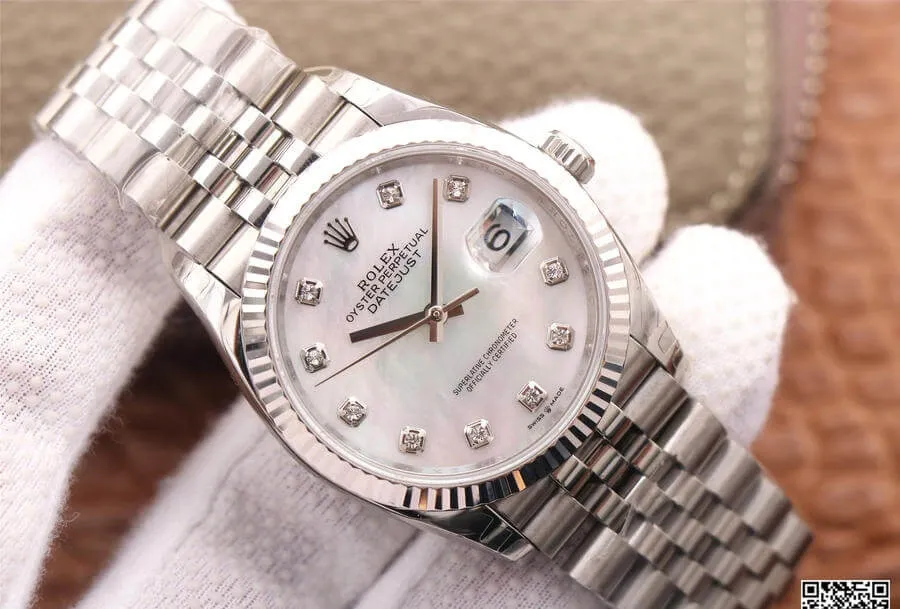 Rolex Datejust M126234-0019 EW Factory 1:1 Best Edition Replica Watch White Dial
