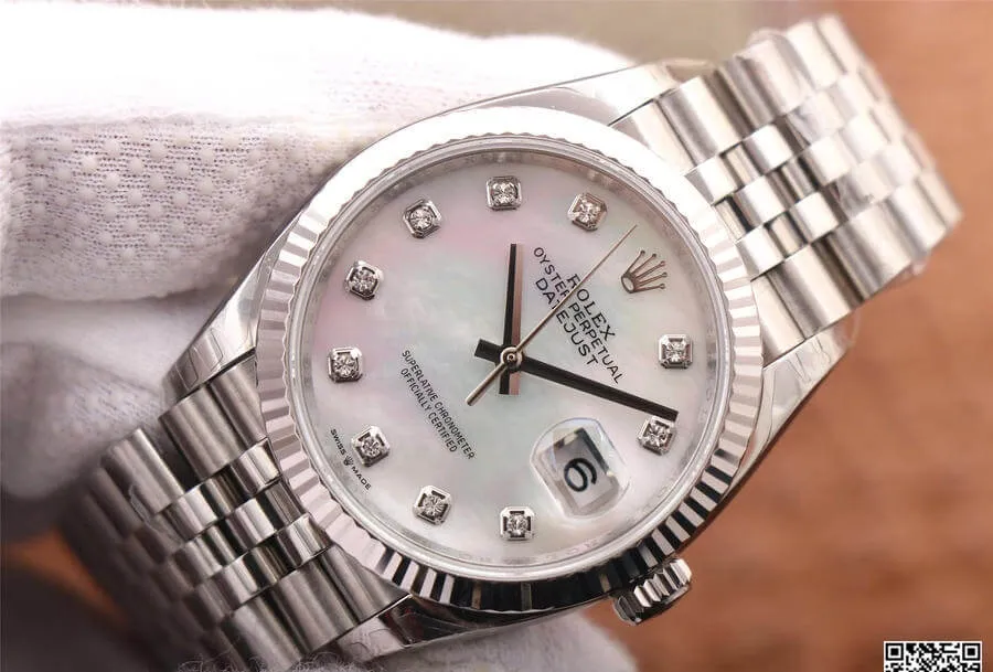Rolex Datejust M126234-0019 EW Factory 1:1 Best Edition Replica Watch White Dial