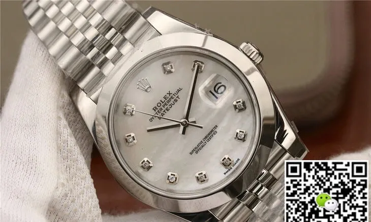 Rolex Datejust M126300 EW Factory 1:1 Best Edition Replica Watch White Dial