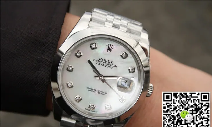 Rolex Datejust M126300 EW Factory 1:1 Best Edition Replica Watch White Dial
