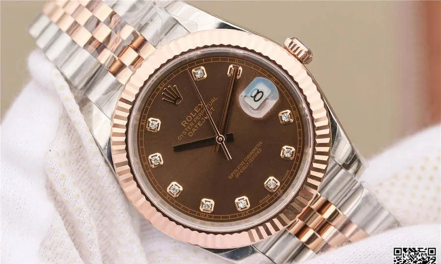 Rolex Datejust M126331-0004 EW Factory 1:1 Best Edition Replica Watch Brown Dial