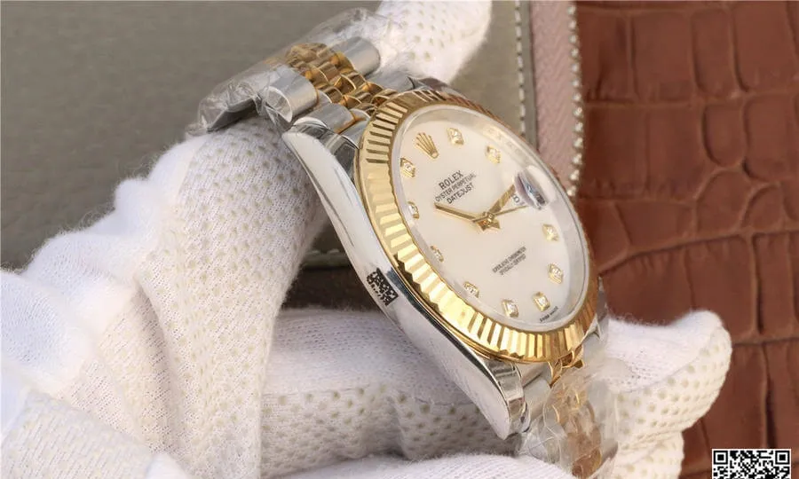 Rolex Datejust M126333-0018 EW Factory 1:1 Best Edition Replica Watch Gold Bezel