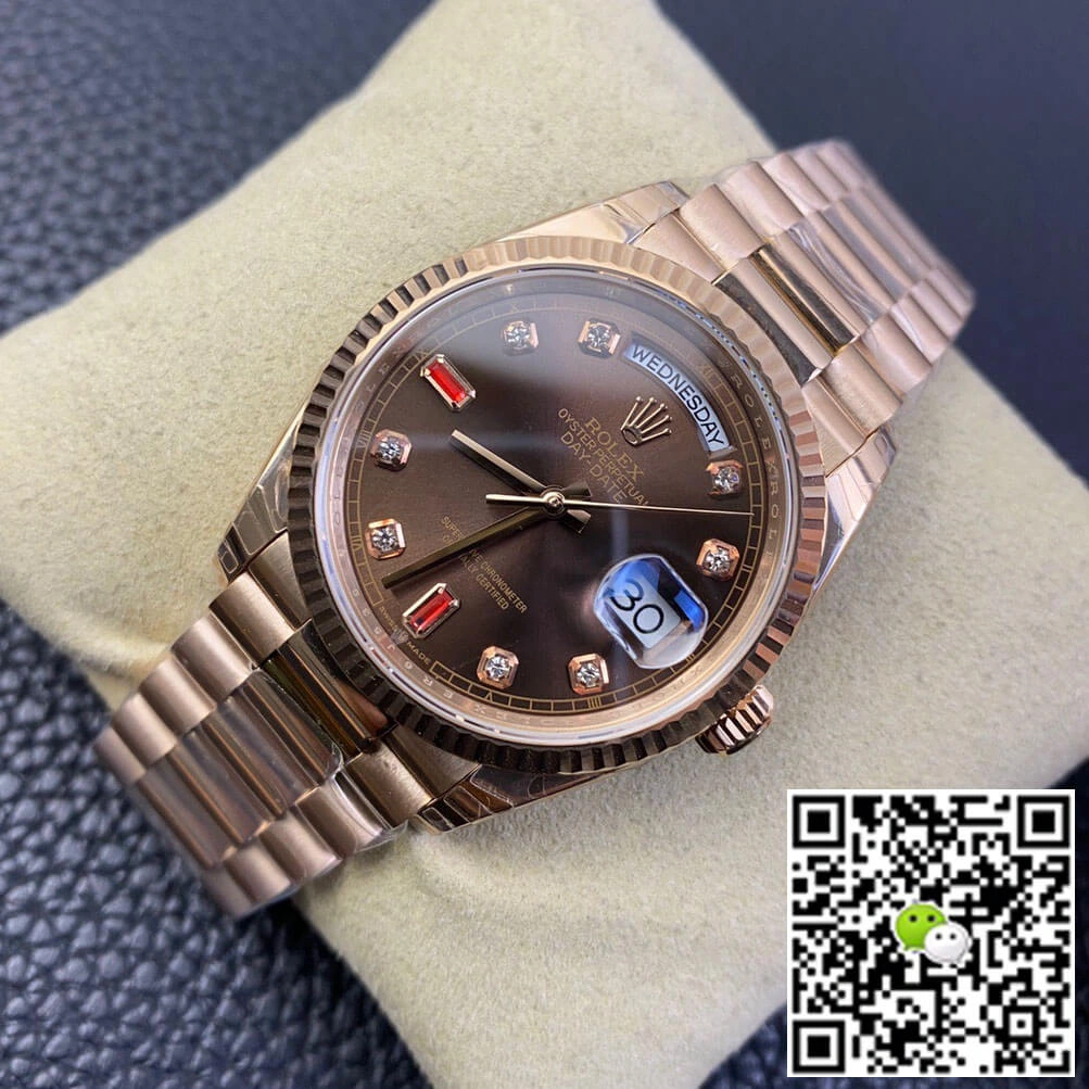 Rolex Day Date 118235 EW Factory 1:1 Best Edition Replica Watch Diamond-set Dial