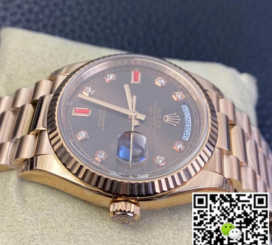 Rolex Day Date 118235 EW Factory 1:1 Best Edition Replica Watch Diamond-set Dial